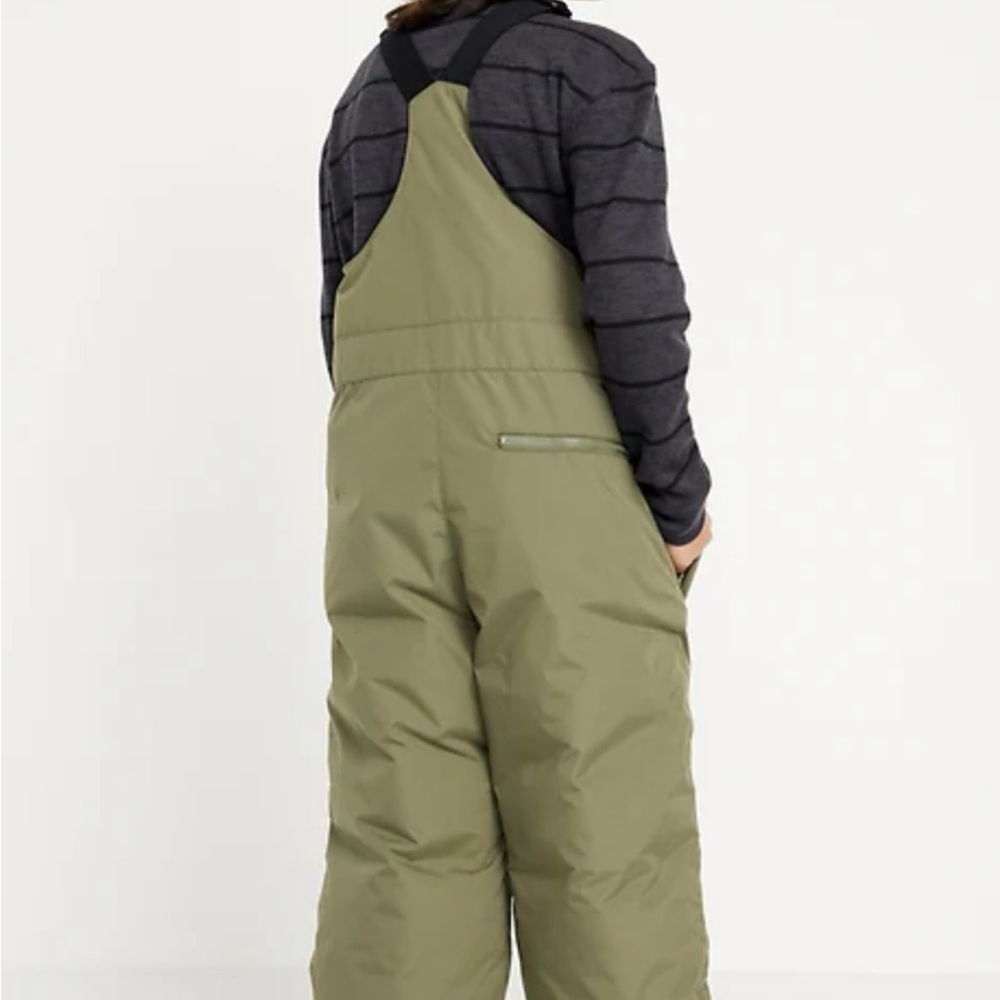 NWT Old Navy Unisex Water Resistant Green Snow Bib Overalls Kids Size L(10-12)